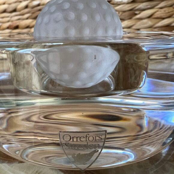 Orrefors Swedan Golf Art Glass - Picture 2 of 5